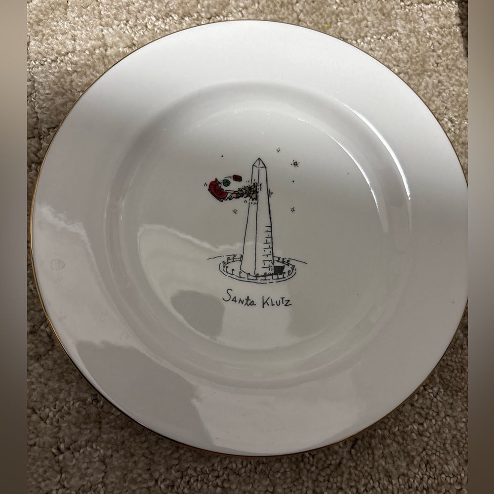Merry Masterpieces Santa Klutz 8” Salad Plate 1st Ed Porcelain